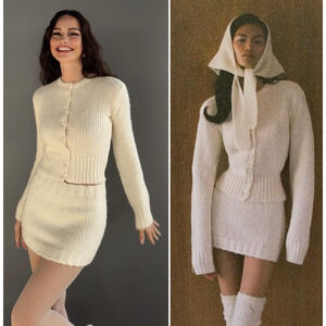 Helsa Annabelle Cardigan and Skirt Set M